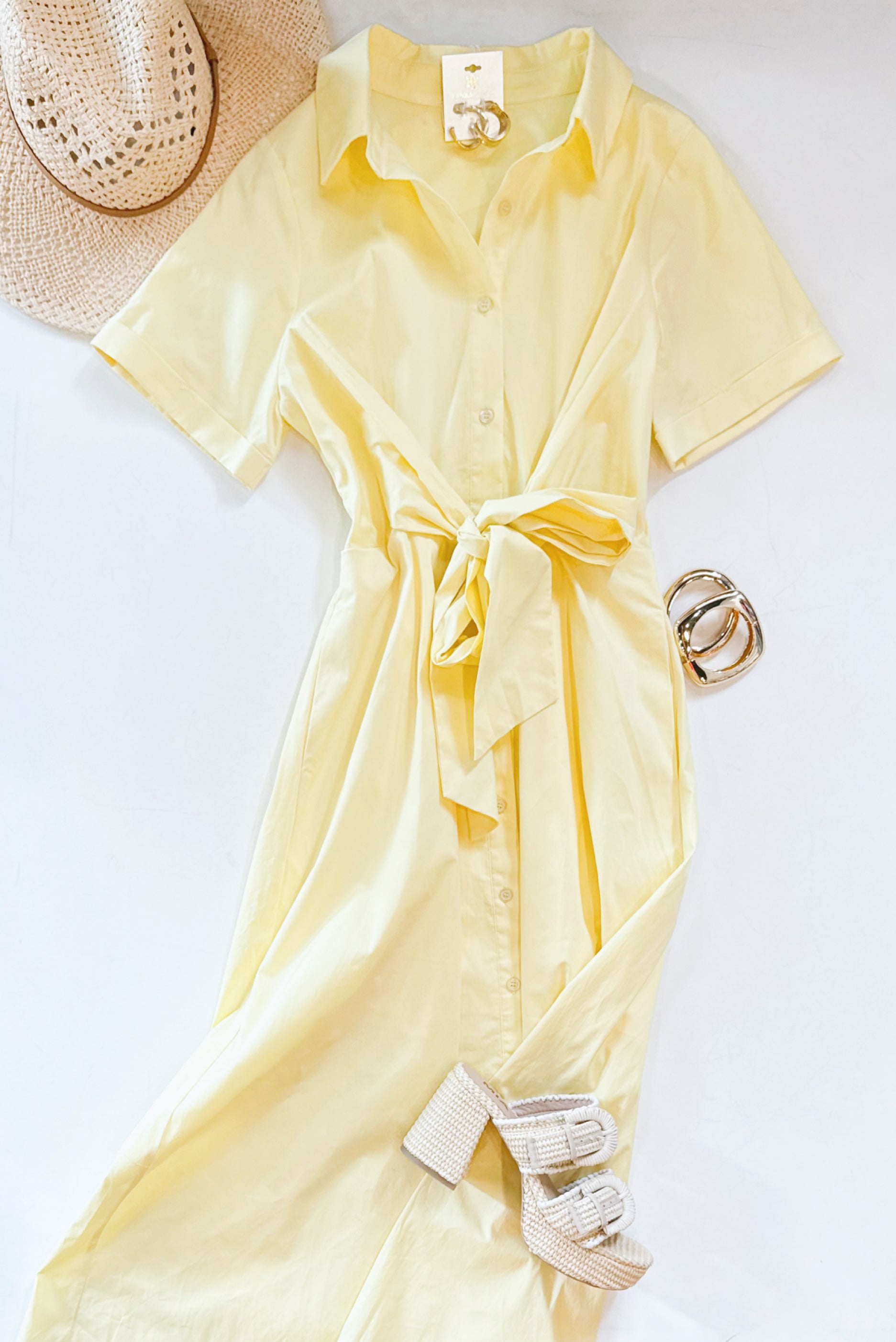 BUTTONED UP DAFFODIL MIDI