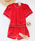 RED HOT SKORT SET
