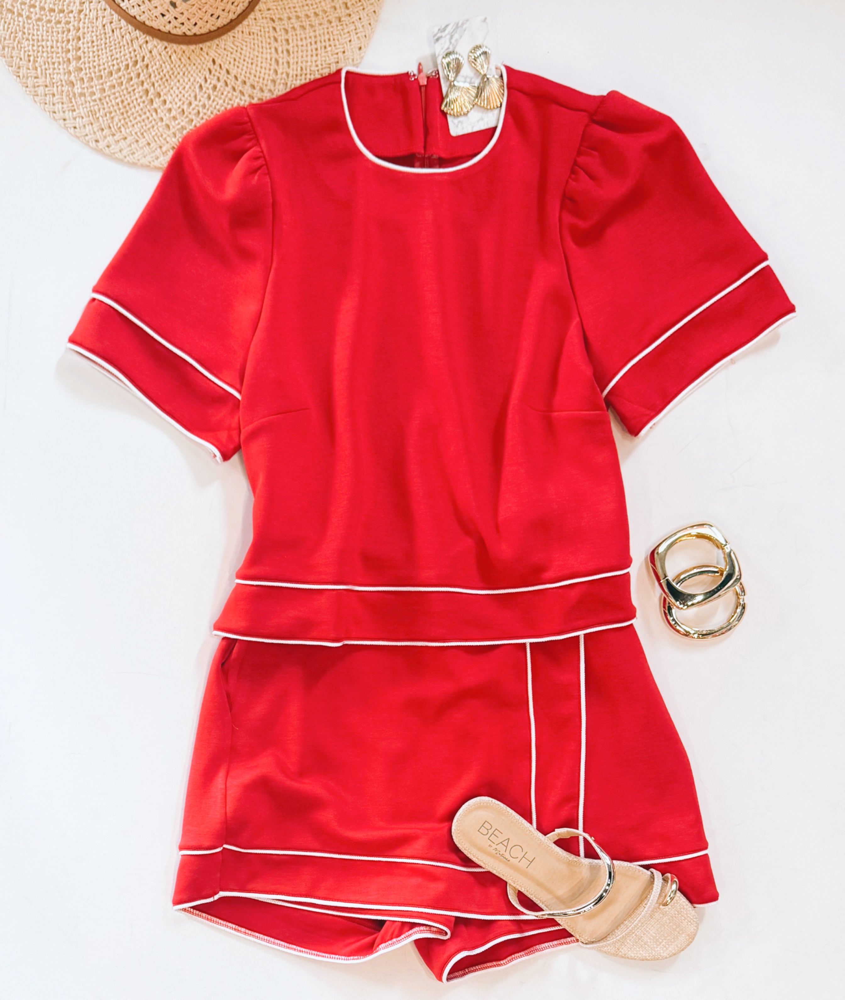 RED HOT SKORT SET