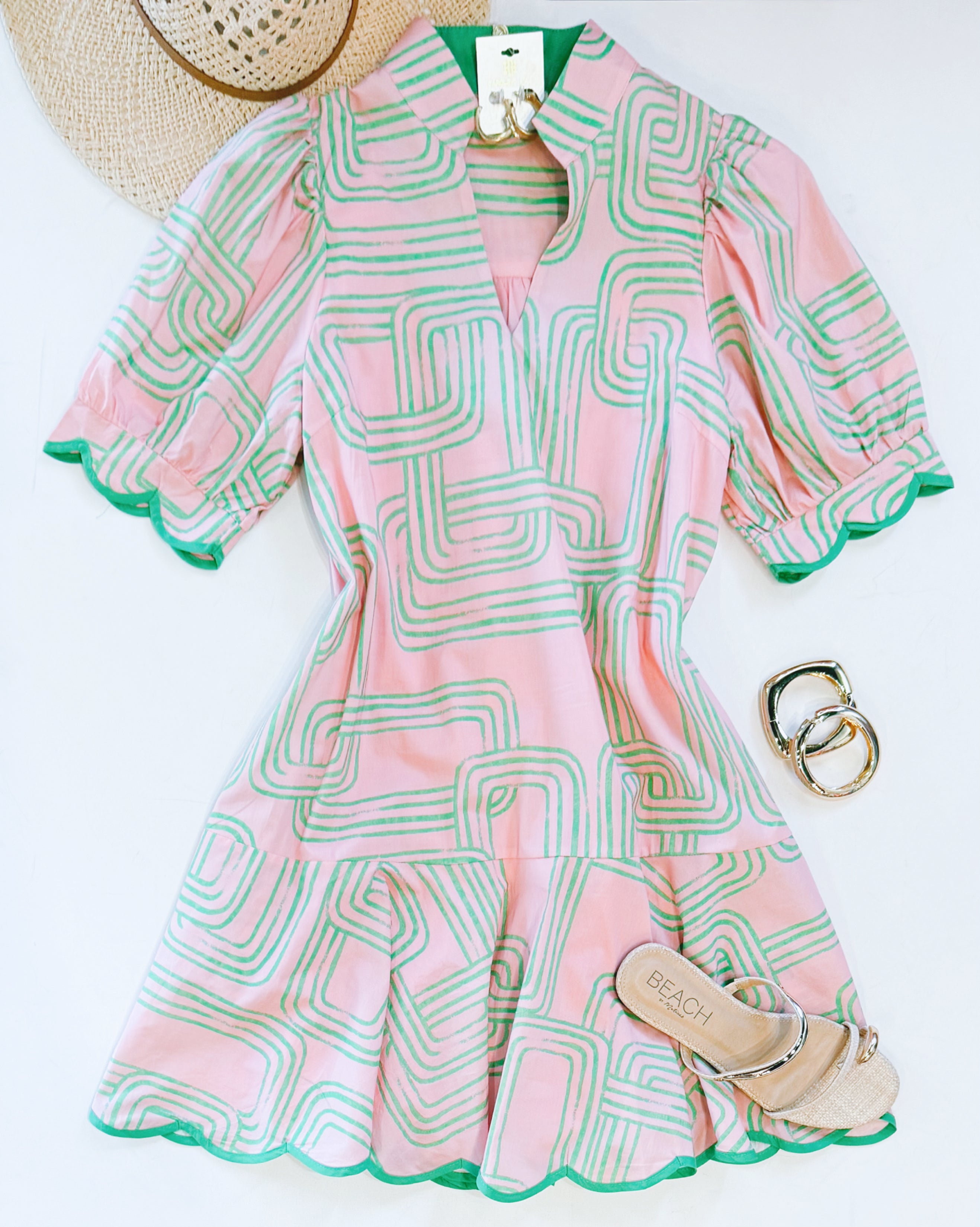 BEACH CLUB GEO DRESS