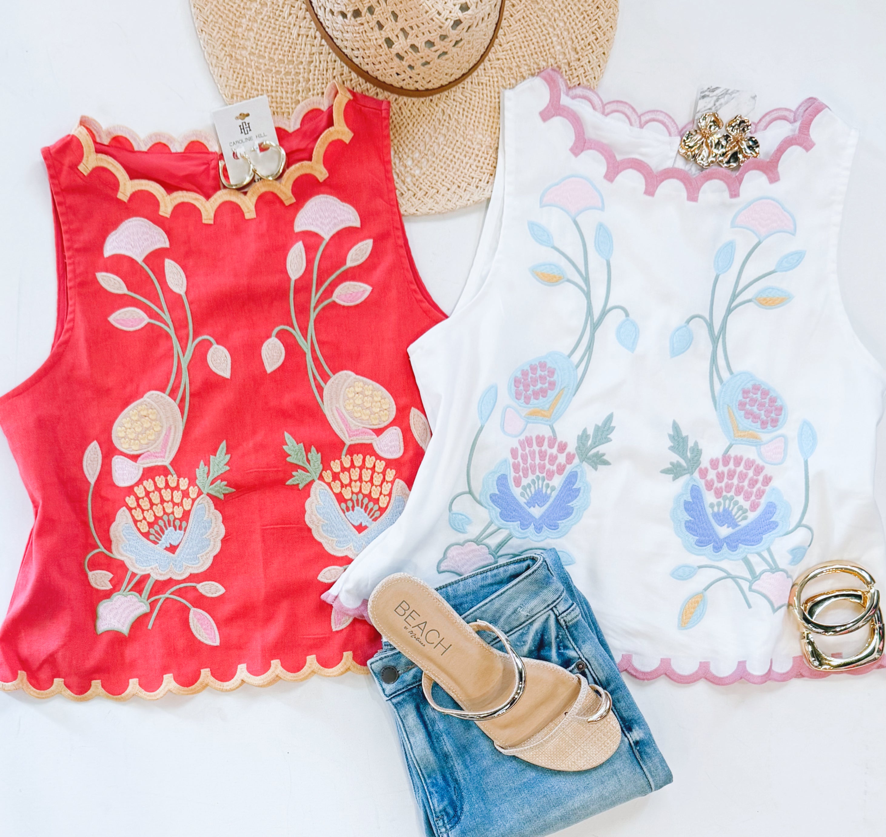 VALLARTA EMBROIDERED TOP (WHITE)