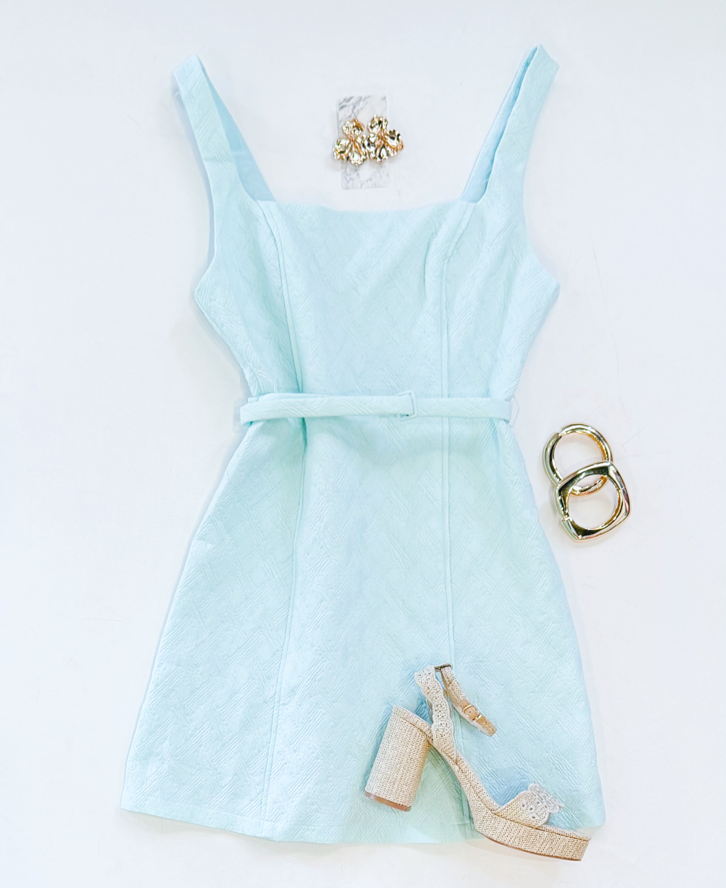FRESH MINT JACQUARD DRESS