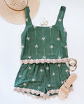 PANAMA PALM SHORT SET
