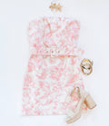 BUTTERFLIES STRAPLESS EVENT DRESS