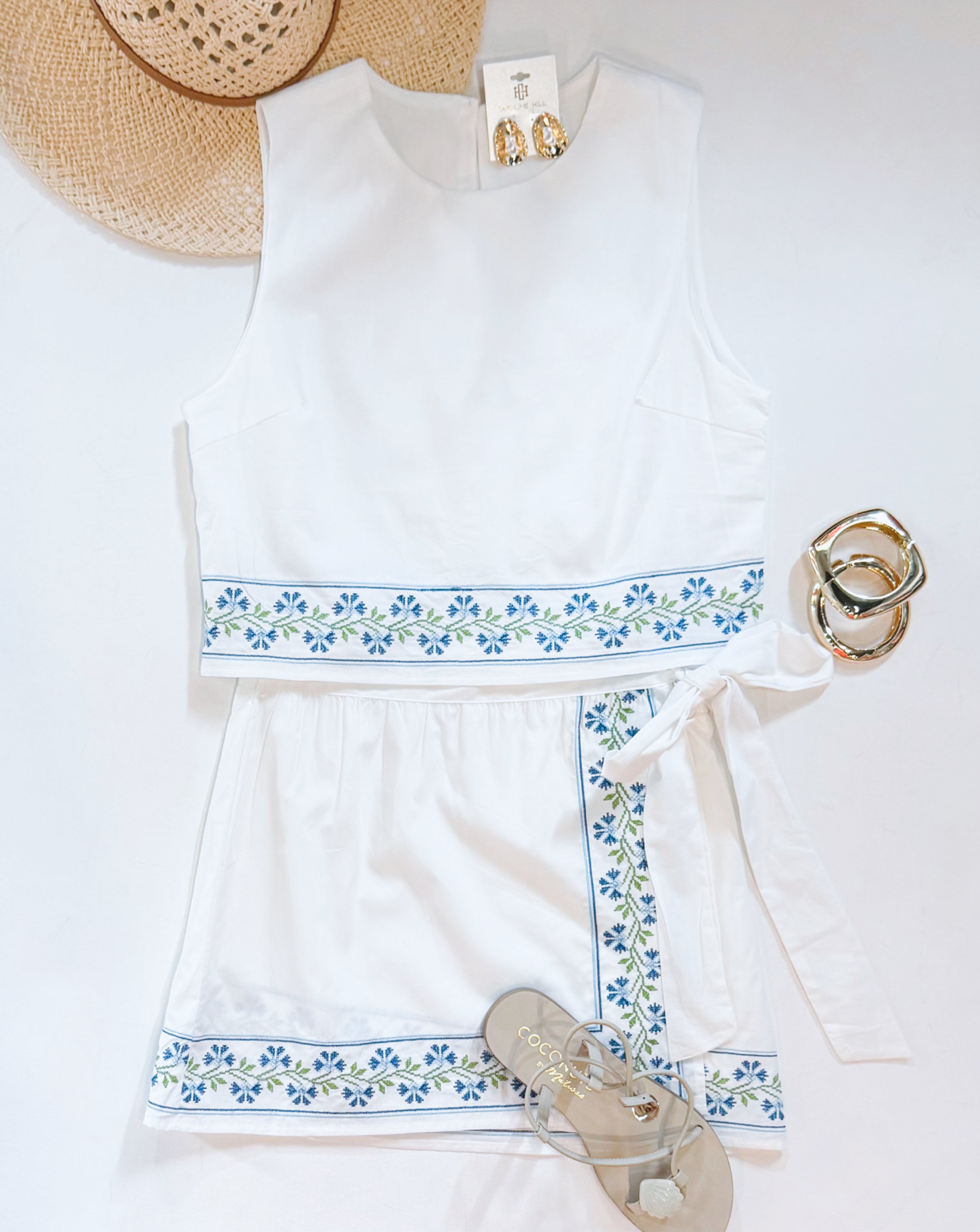 ATHENS EMBROIDERED SKIRT SET