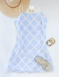 DIAMOND CROCHET SHIFT DRESS