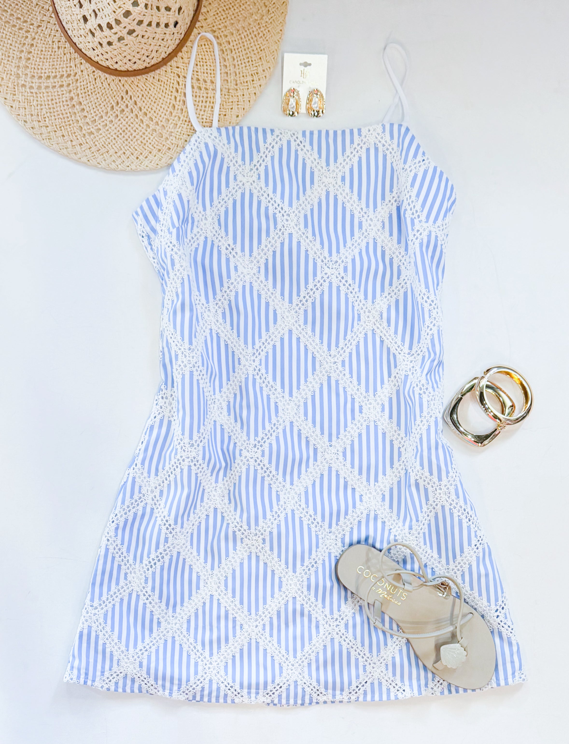 DIAMOND CROCHET SHIFT DRESS
