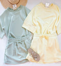 LIGHT LEMON CARPOOL SKORT SET