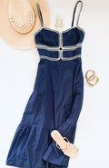 FIREWORK CUTOUT MIDI DRESS