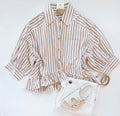 SAND RUFFLE BUTTONDOWN
