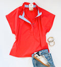 STRAIGHT A'S GINGHAM TOP