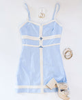 TOP STITCH CUTOUT DRESS