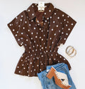 IN A CINCH POLKADOT TOP