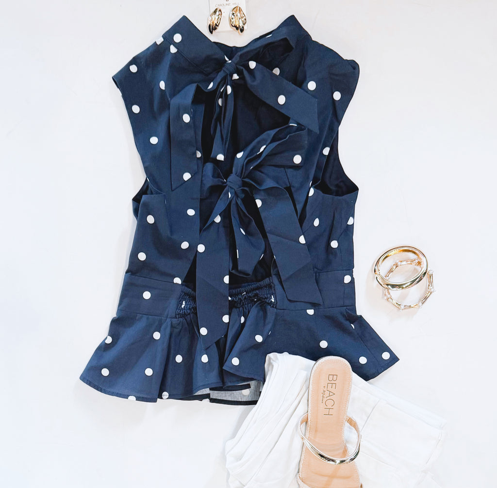 SAILS UP PEPLUM TOP