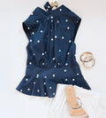 SAILS UP PEPLUM TOP
