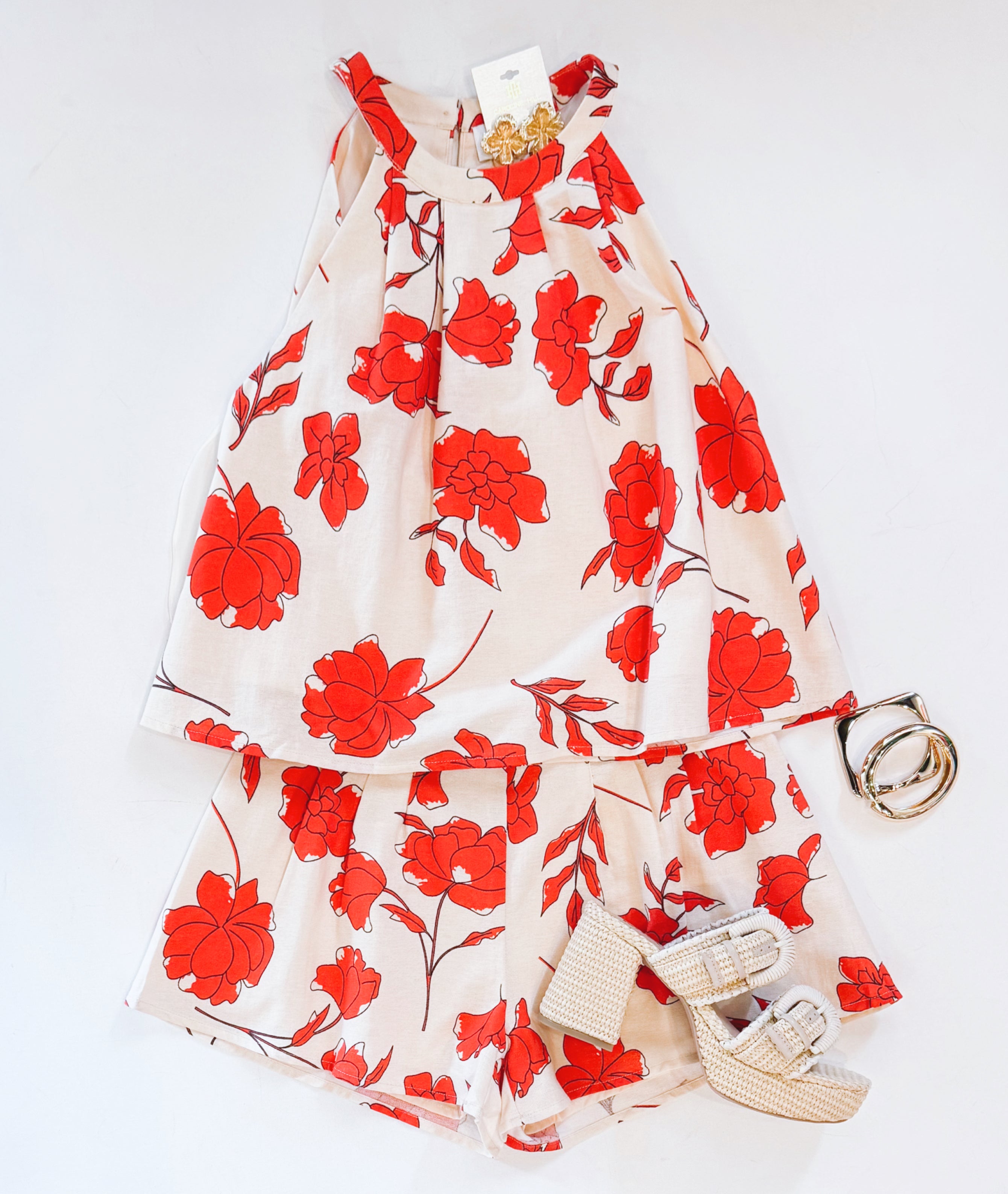 POPPY FIELD SHORT SET