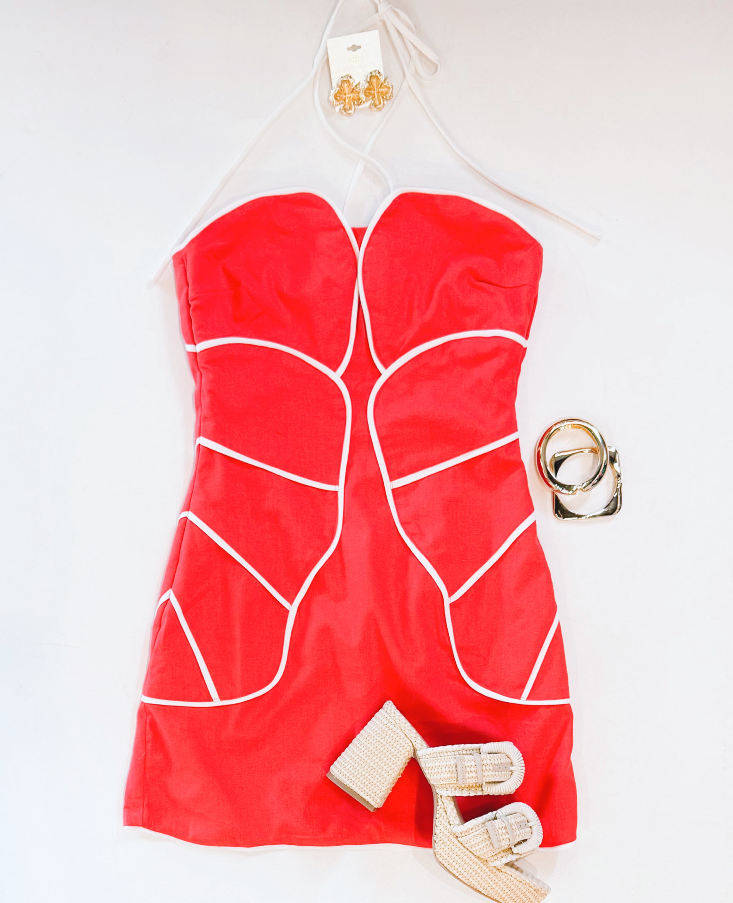 GAMEDAY QUEEN HALTER DRESS