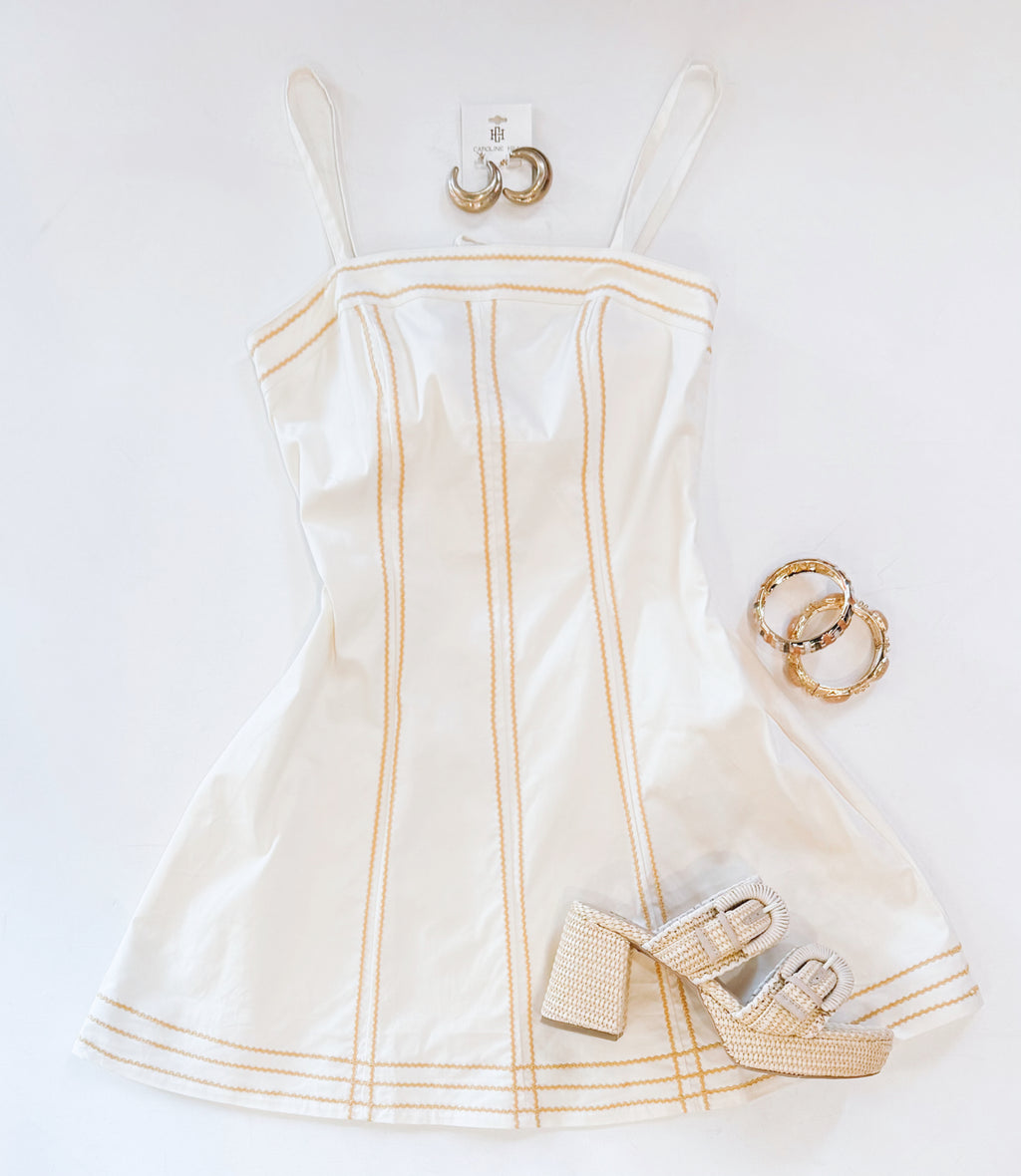CLEAN LINES TOPSTITCH DRESS