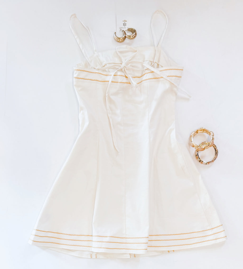 CLEAN LINES TOPSTITCH DRESS