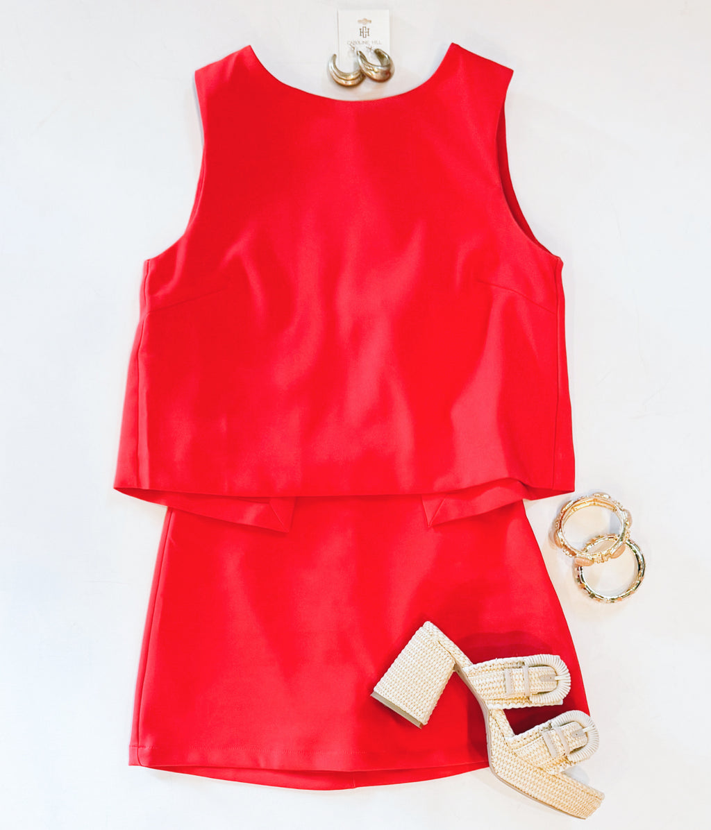 "PARTY IN THE BACK" SKORT SET