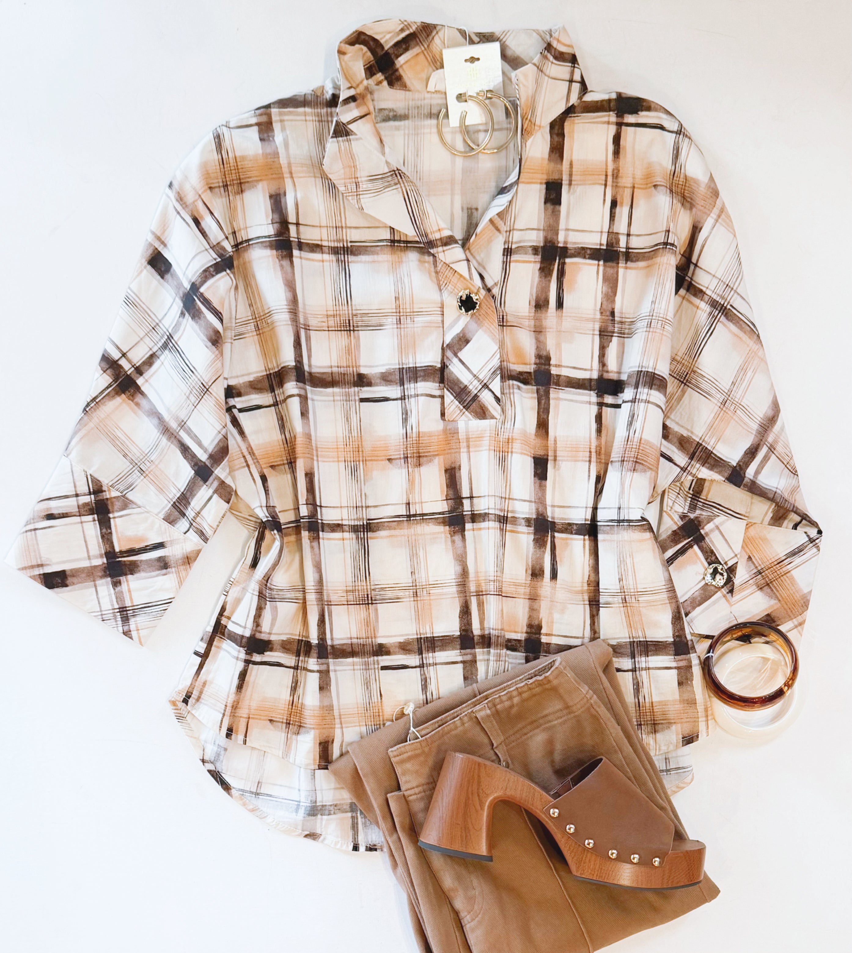 OXFORD WATERCOLOR BLOUSE