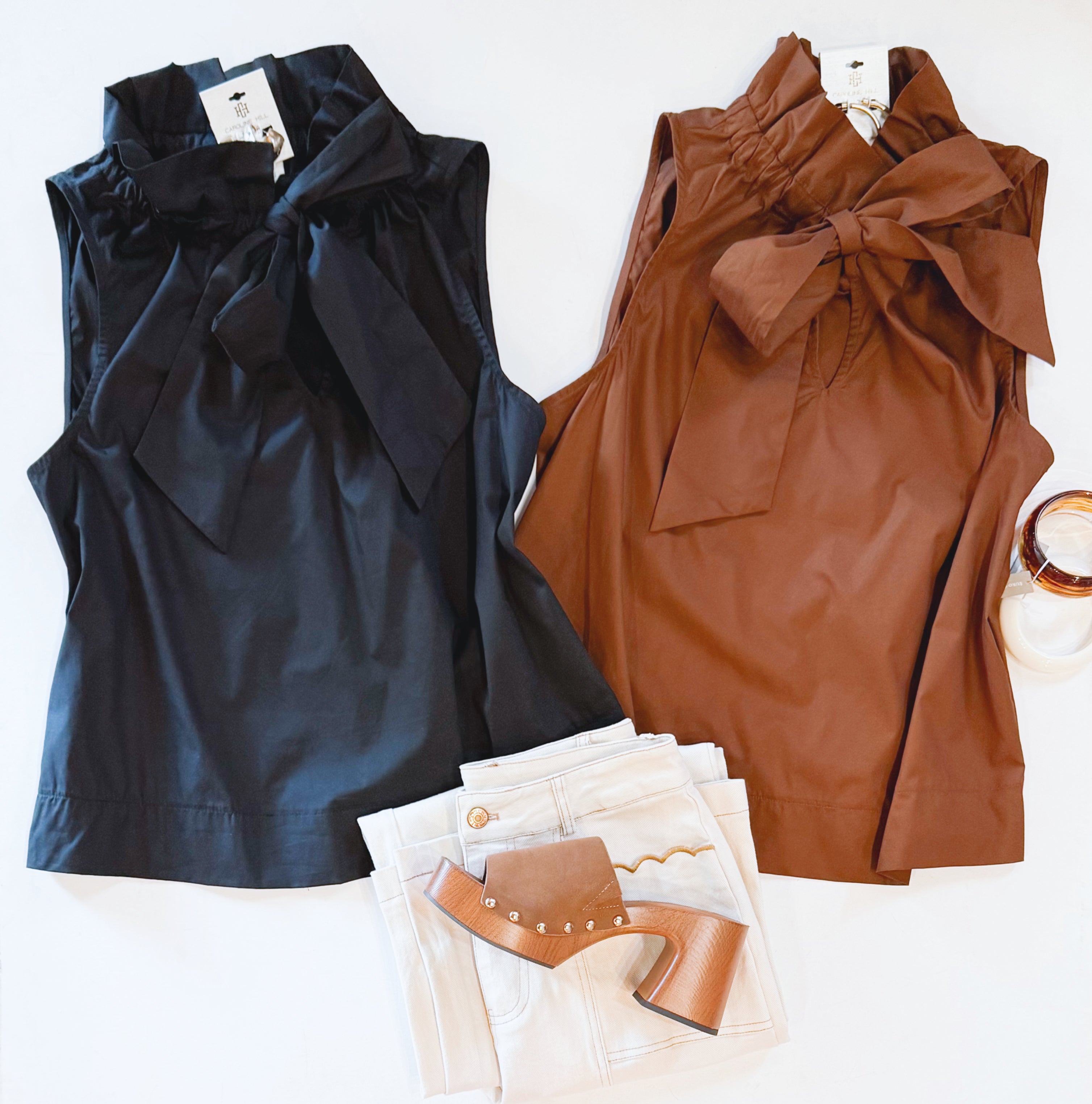 DEAN'S OFFICE BOW BLOUSE (BLACK)