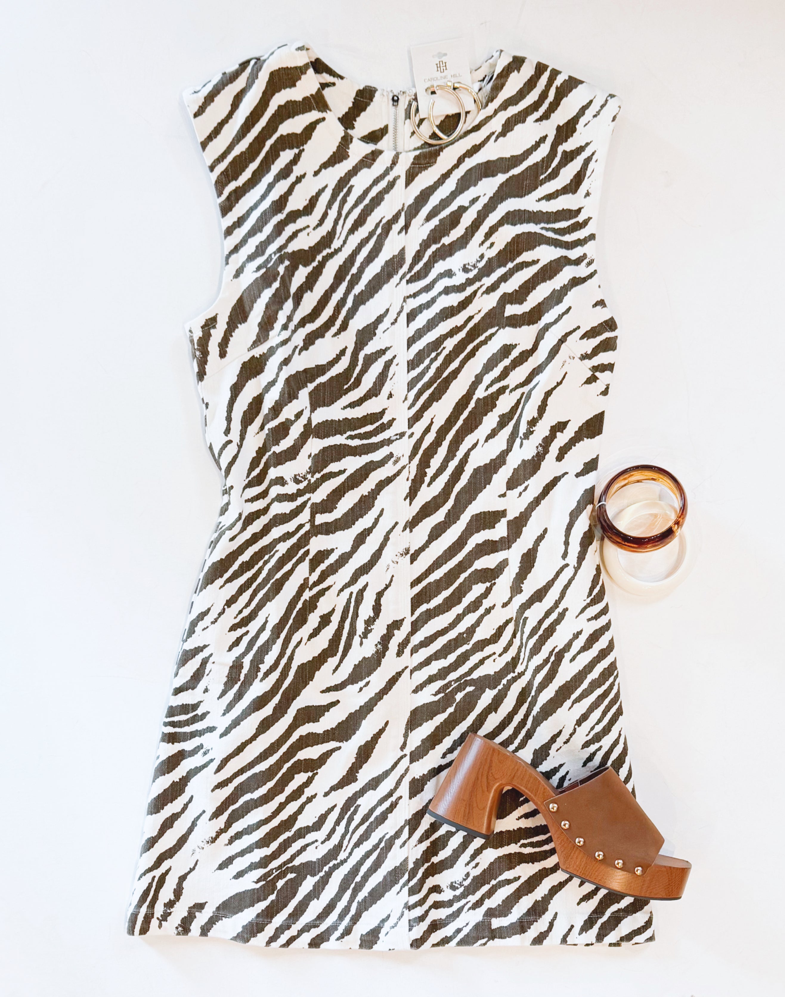 PROWLING STRETCH DENIM SHIFT DRESS