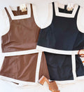 AFTERNOON WALKS SKORT SET (BLACK)