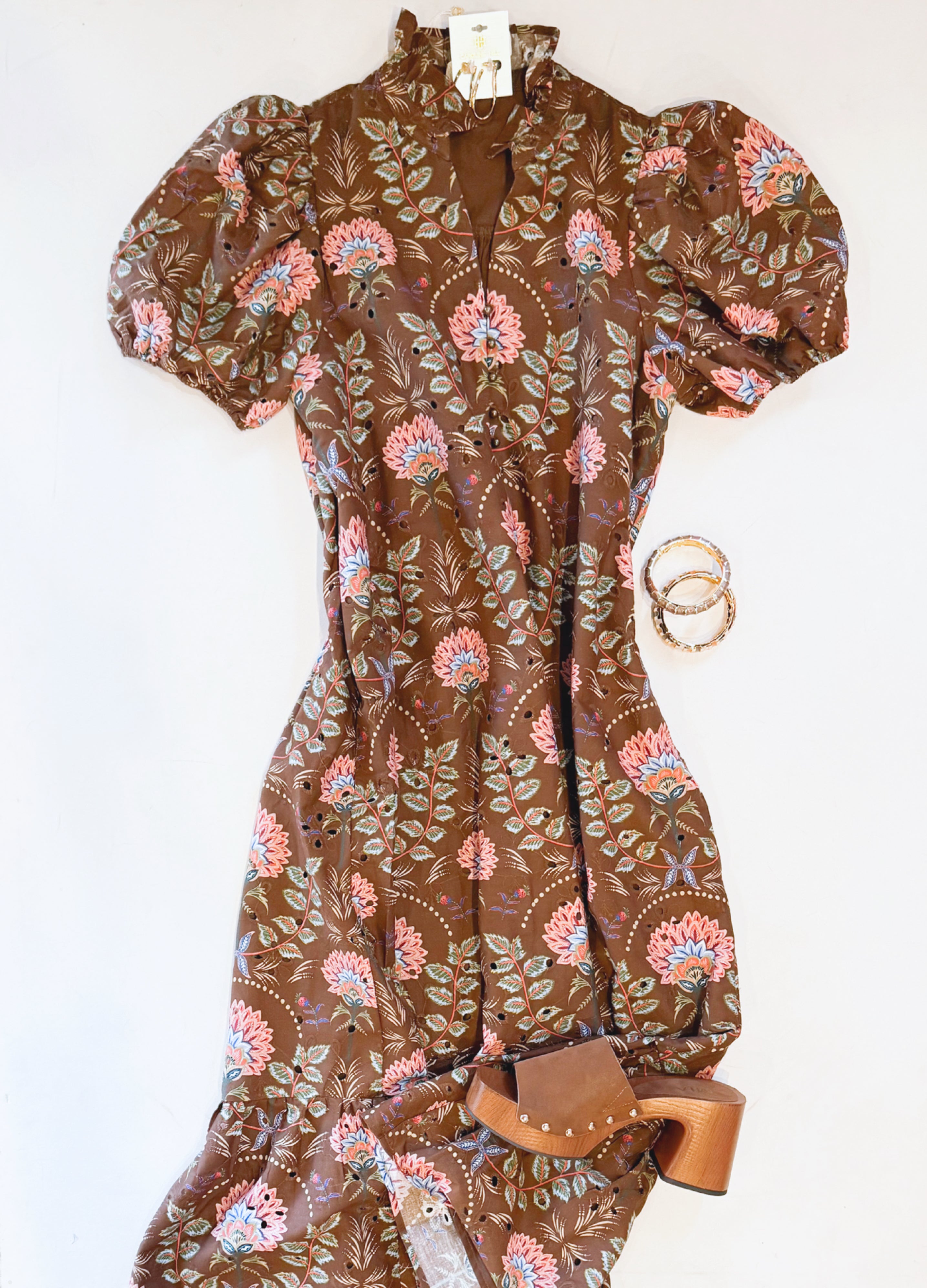 FALL FOLIAGE ANKLE DRESS