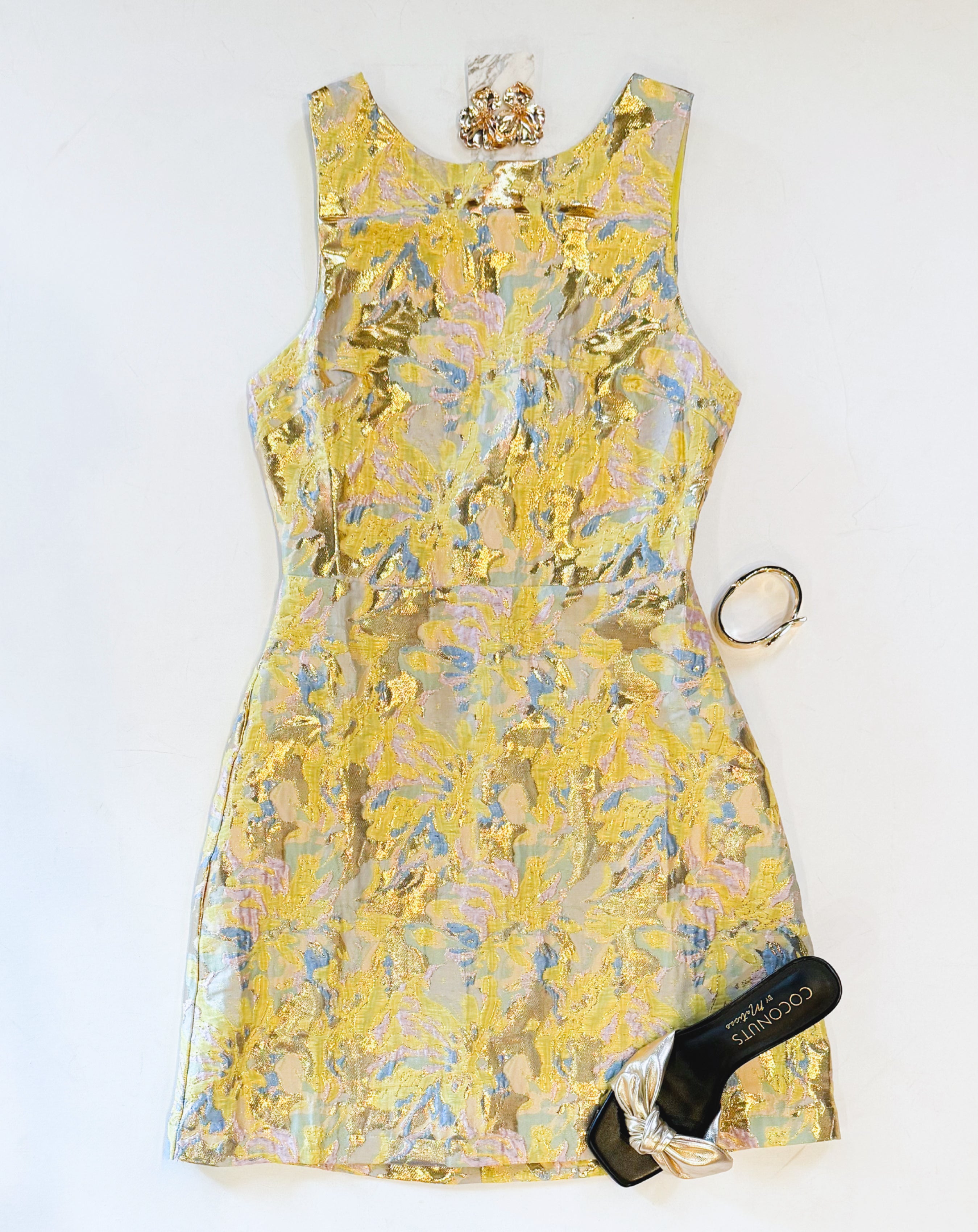 GOLDEN HOUR METALLIC EVENT DRESS