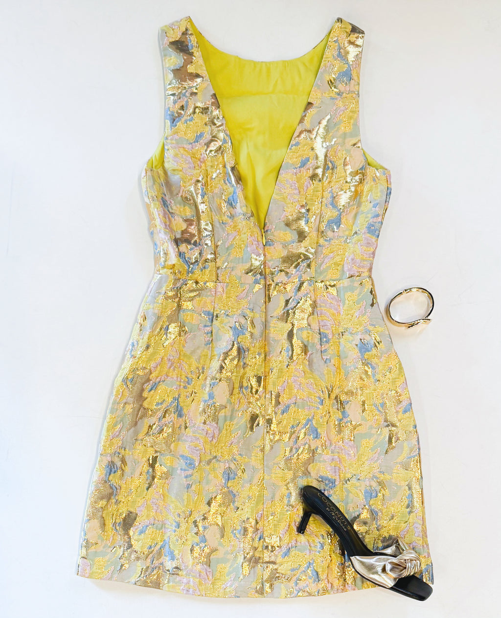 GOLDEN HOUR METALLIC EVENT DRESS