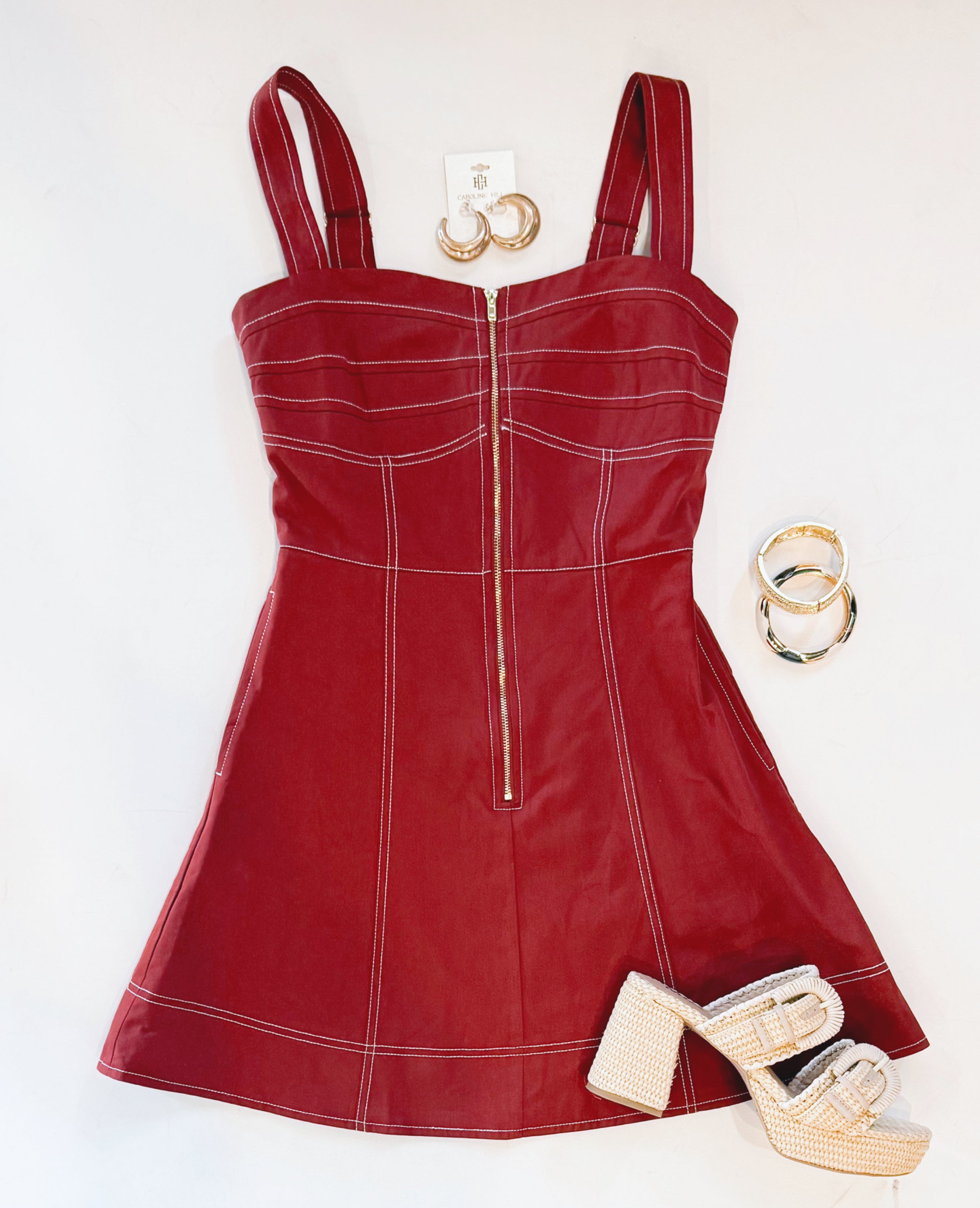 BORDEAUX SWEETHEART DRESS
