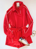 CARPOOL SHORT SET (CHERRY RED)