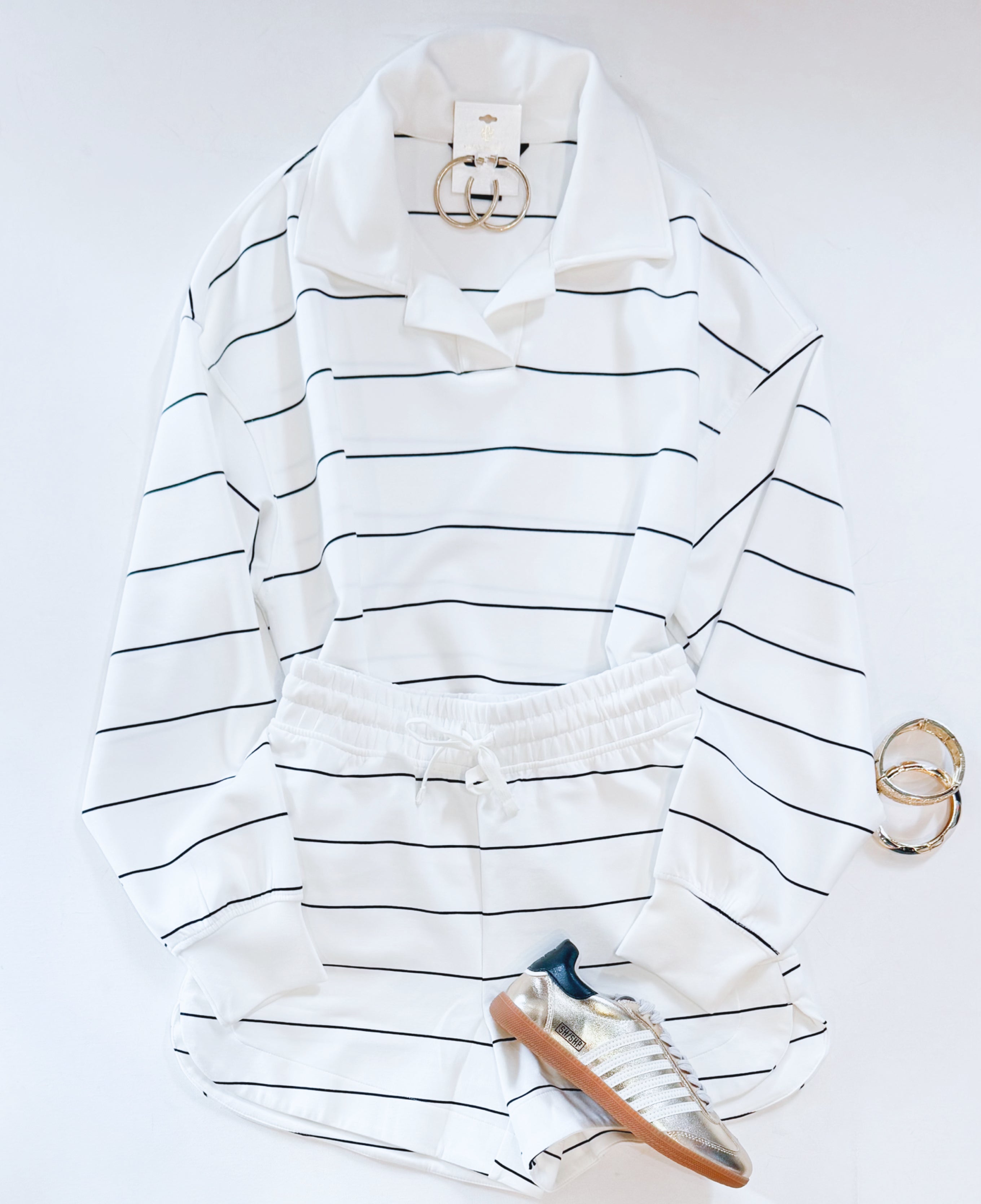 CARPOOL SHORT SET (VARSITY STRIPE)