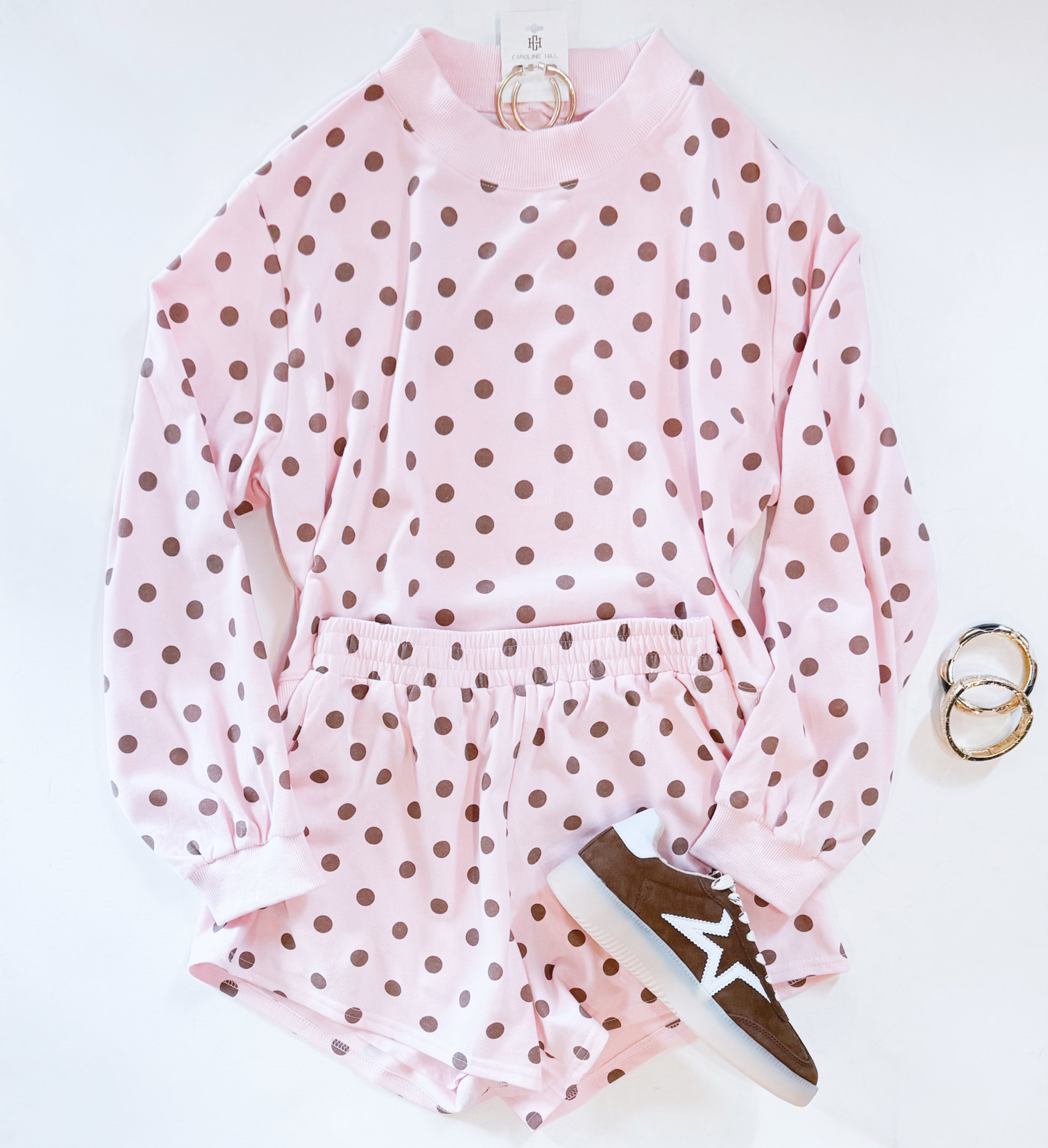 PINK POP WASHED LOUNGE SET