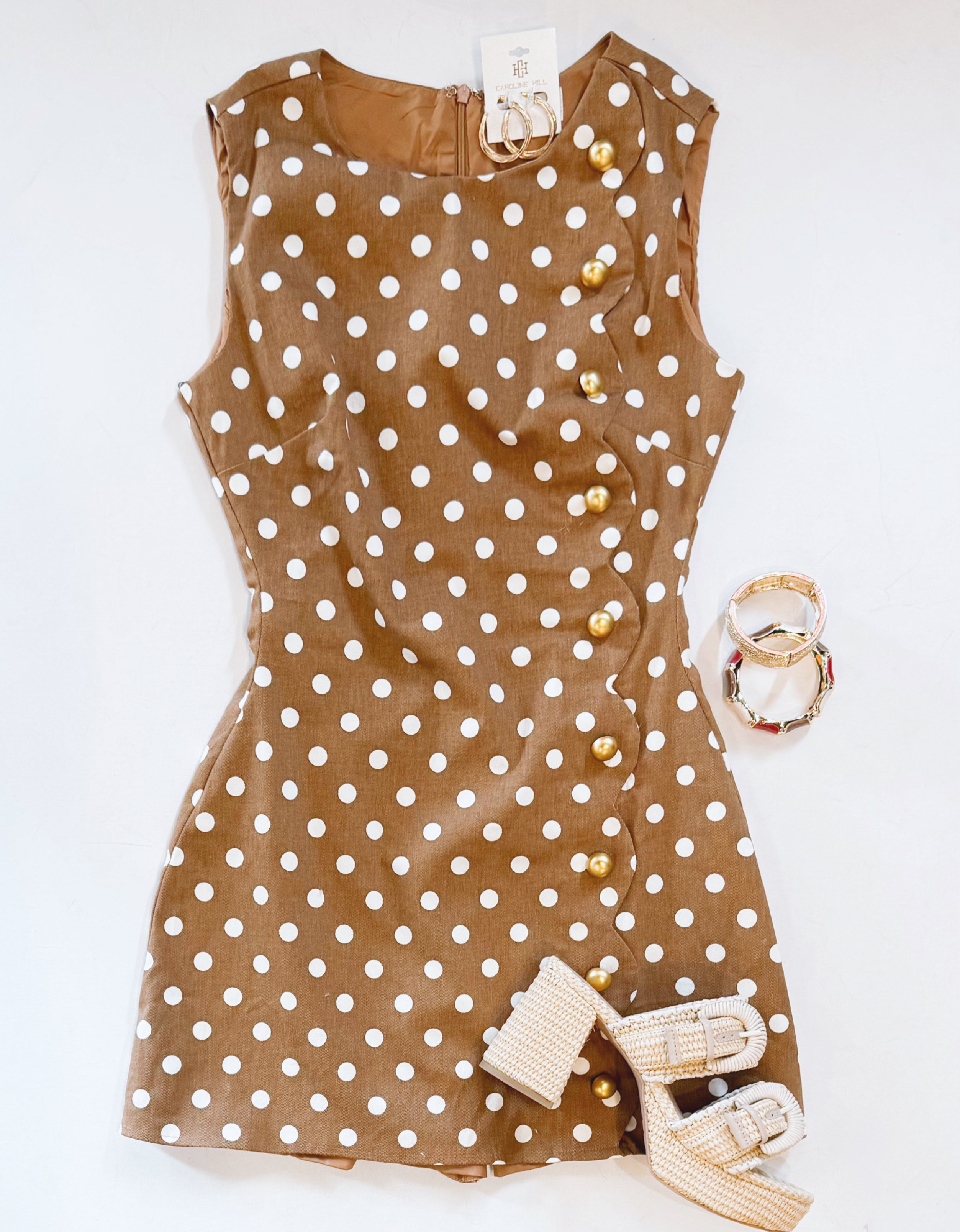 BUSINESS CLASS POLKADOT ROMPER