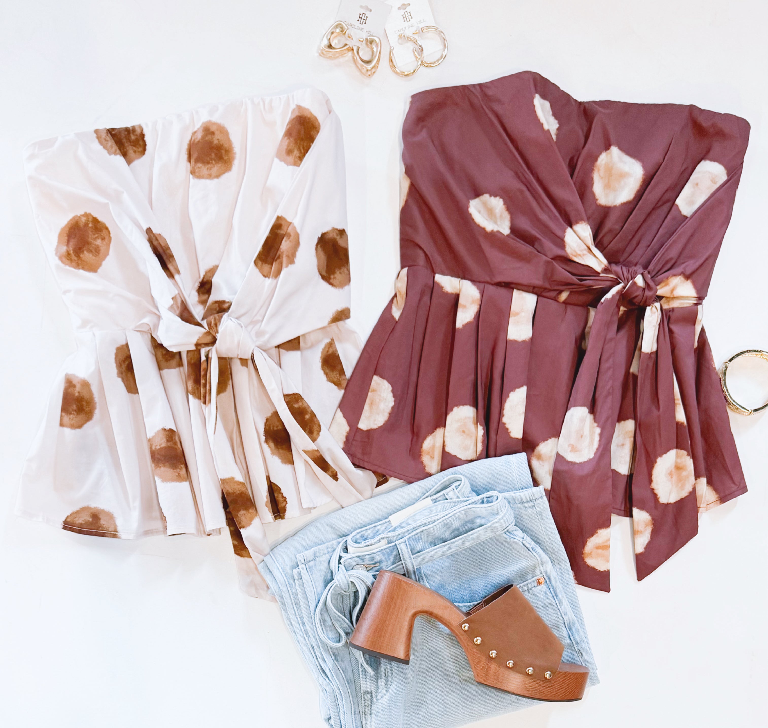 ESPRESSO MARTINIS STRAPLESS TOP (COCOA)