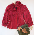 SHADES OF RED BUTTONDOWN