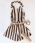 ANOTHER ROUND BELTED ROMPER