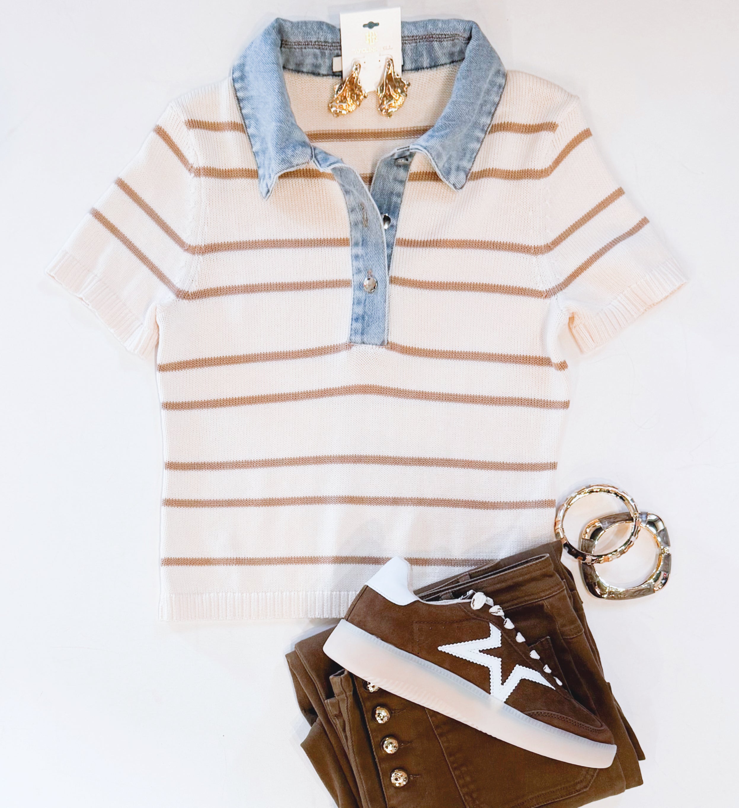 DENIM DOLL KNIT TOP