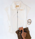 CLOSE TO THE VEST ZIP TOP