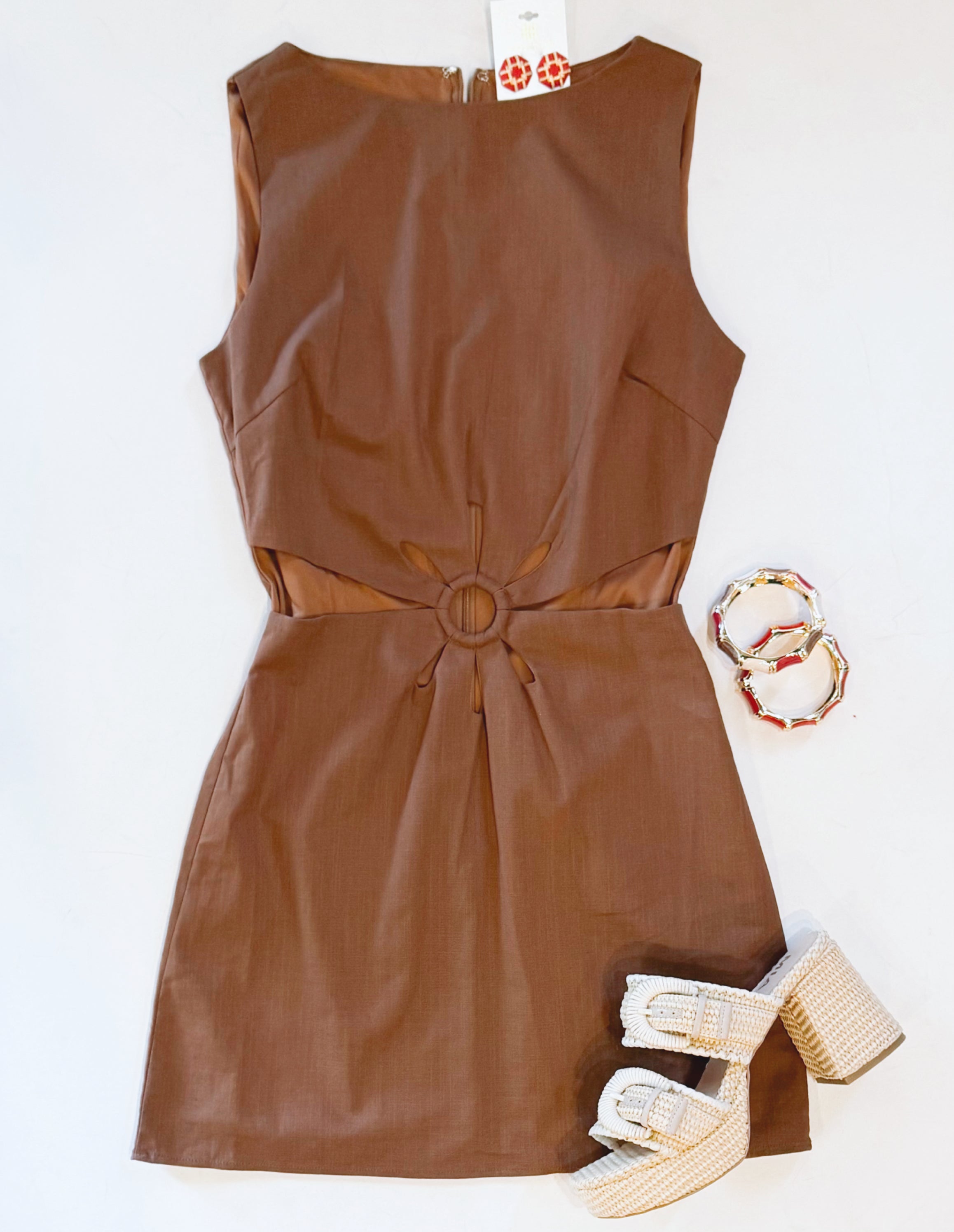 FLOWER CHILD CUTOUT DRESS