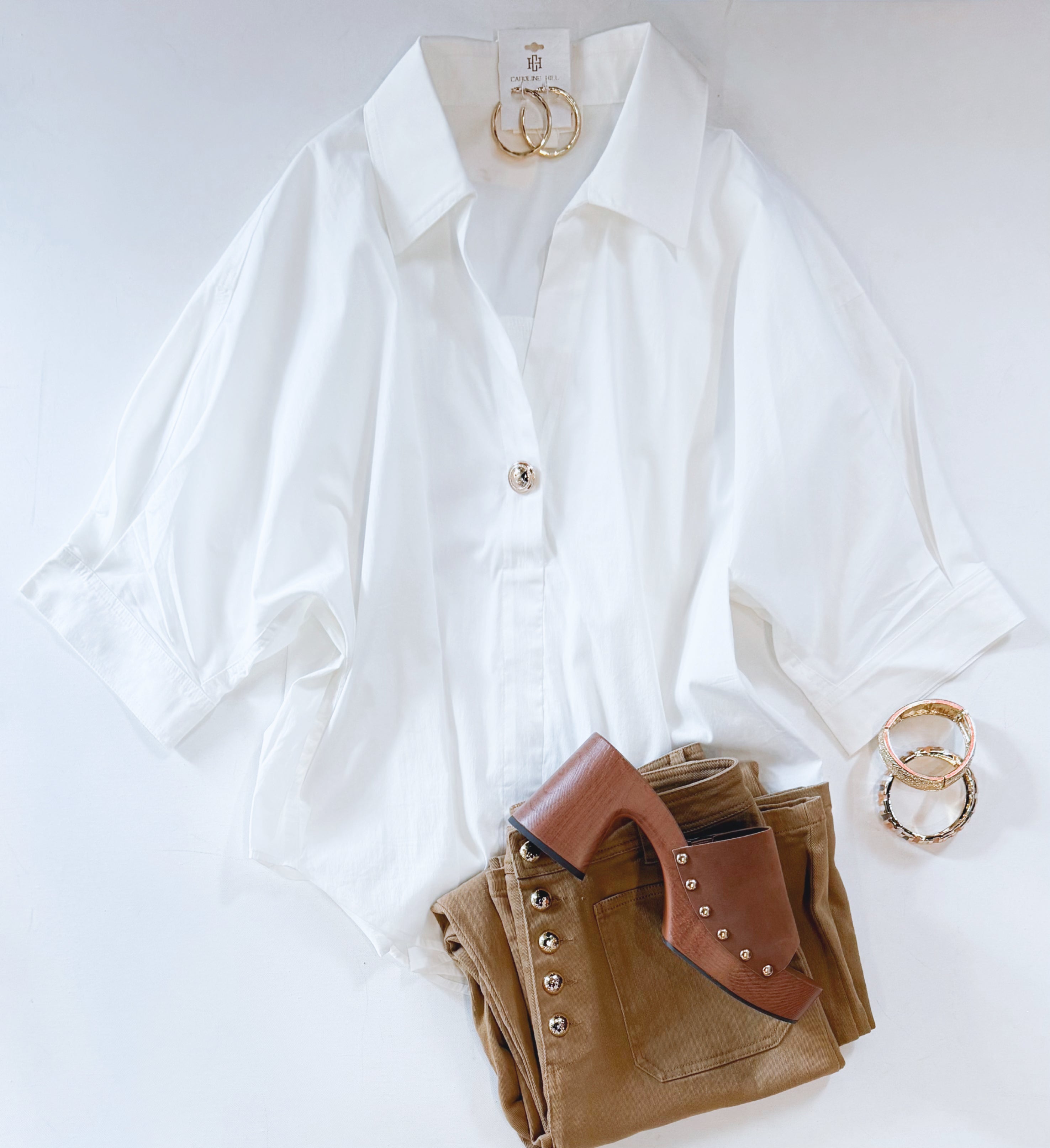 FRESH LAUNDRY COLLAR TOP