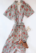 ROSE GARDEN STRIPE MIDI