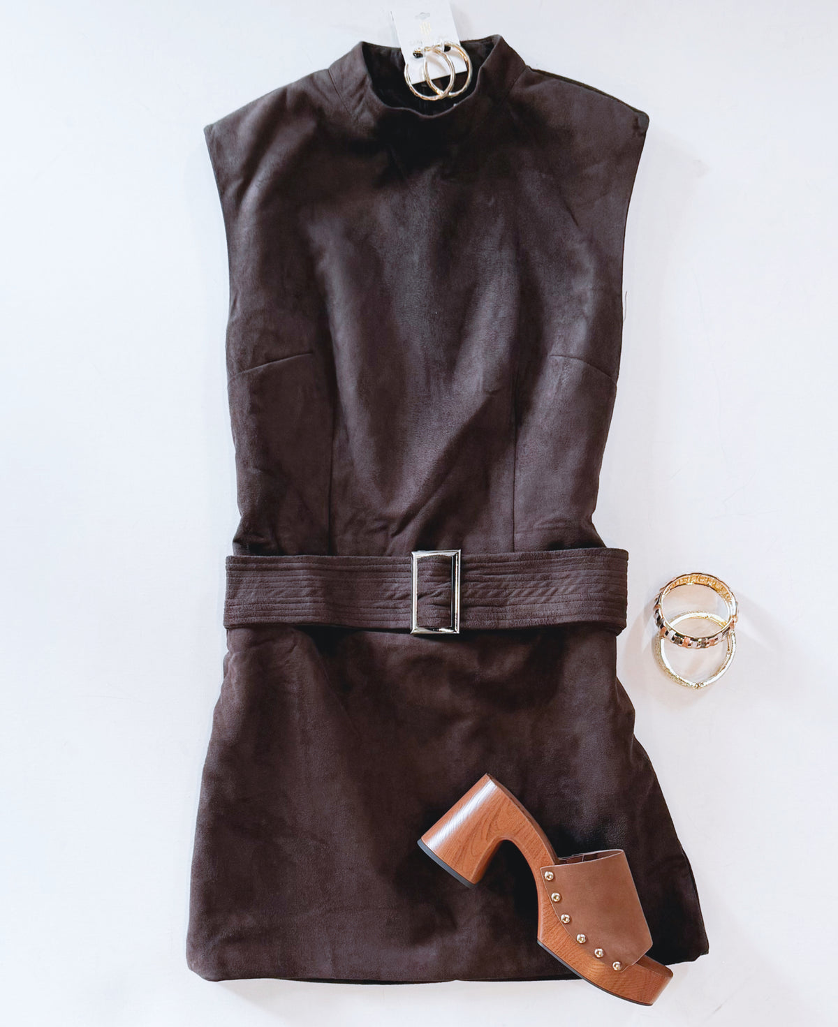 TOAST OF THE TOWN SUEDE DRESS