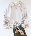 FAVORITE DAY EMBROIDERED TOP