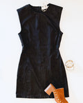 LITTLE BLACK SUEDE DRESS