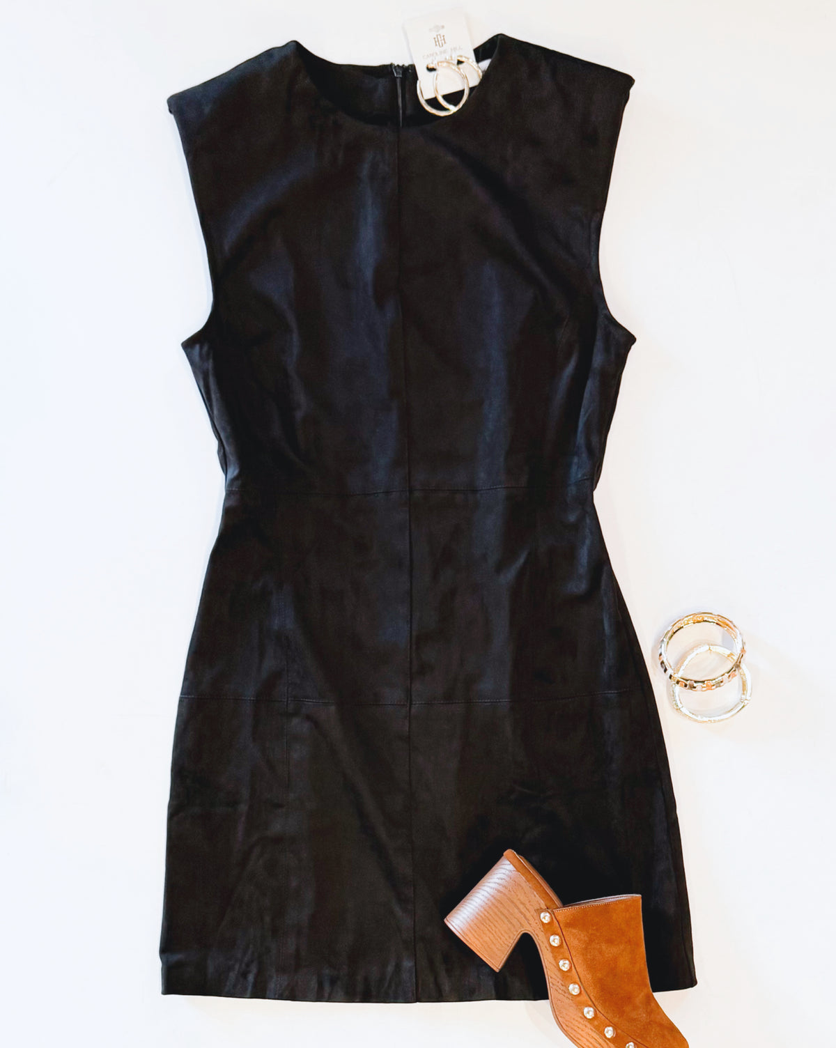 LITTLE BLACK SUEDE DRESS