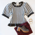 CHECKMATE CHOCOLATE KNIT