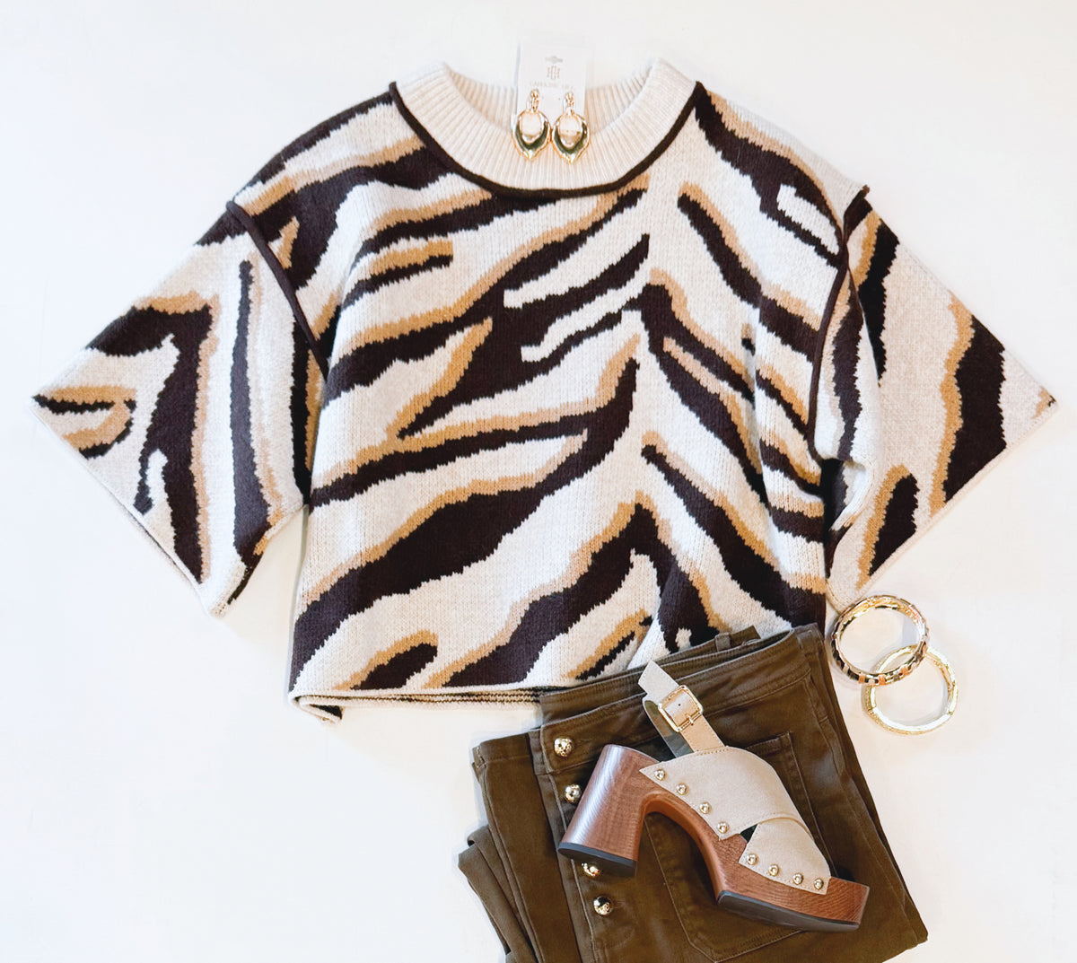 ALL NATURAL ZEBRA KNIT